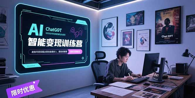 (15389期)AI智能变现训练营,ChatGPT写作变现,电影解说制作,图文带货方法论-一起发