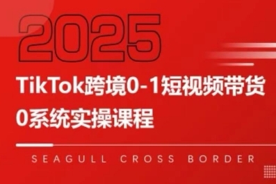 TikTok跨境0-1短视频带货，系统拆解TikTok跨境带货全链路，实现跨境可持续盈利-一起发