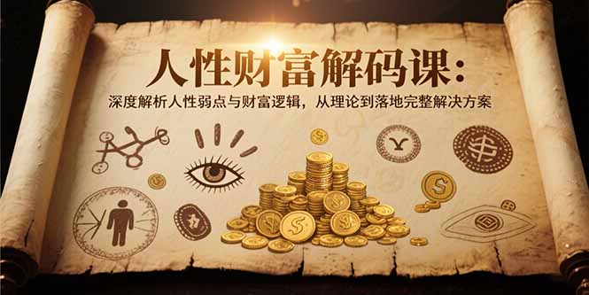 （15434期）人性财富解码课6.0：深度解析人性弱点与财富逻辑，理论到落地完整解决方案-一起发