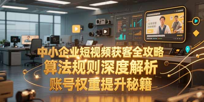 （15326期）中小企业短视频获客全攻略，算法规则深度解析，账号权重提升秘籍-一起发