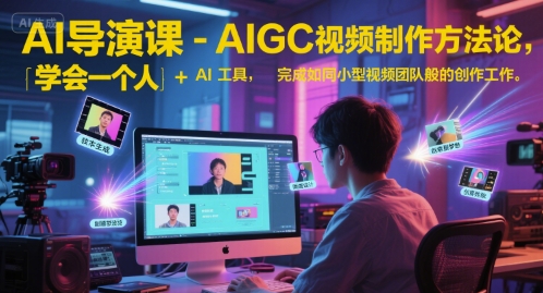 AI导演课-AIGC视频制作方法论,学会一个人+AI工具,完成如同小型视频团队般的创作工作,实现导演梦-一起发