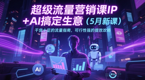 超级流量营销课IP+AI搞定生意(5月新课)干货十足的流量指南,可行性强的提效攻略-一起发