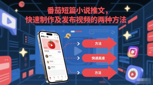 番茄短篇小说推文，快速制作及发布视频的两种方法-一起发