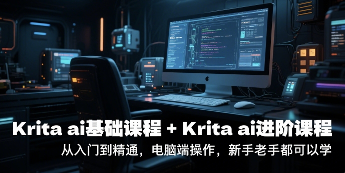 krita ai基础课程+Krita ai进阶课程，从入门到精通，电脑端操作，新手老手都可以学-一起发