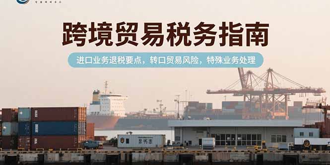 （15381期）跨境贸易税务指南，进口业务退税要点，转口贸易风险，特殊业务处理-一起发