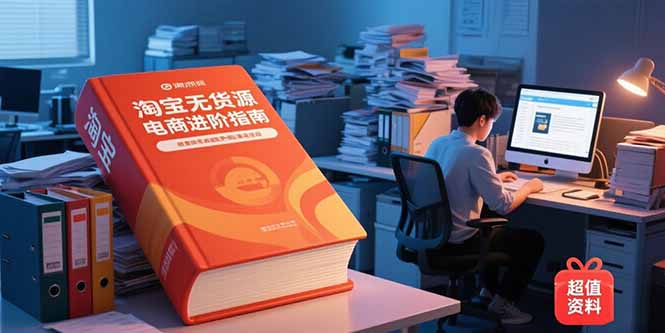 （15317期）淘宝无货源电商进阶指南，包含新人课、进阶课，配套资料，蓝海选品等-一起发