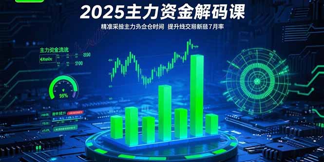 （15511期）2025主力资金解码课：精准捕捉主力建仓时机，提升短线交易胜率(更新7月)-一起发