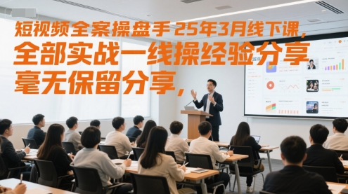 短视频全案操盘手25年3月线下课,全部实战一线操盘手经验分享,毫无保留分享,全是干货-一起发
