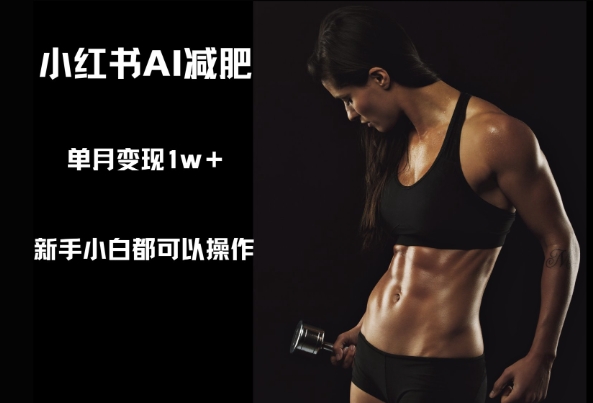 小红书AI减肥,新手小白都可以操作,单月变现1w+-一起发