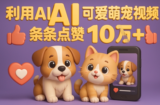 能骗过系统的AI萌宠视频制作全攻略:从0到 2W粉的爆款密码-一起发