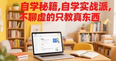 自学秘籍，自学实战派，不聊虚的只教真东西-一起发