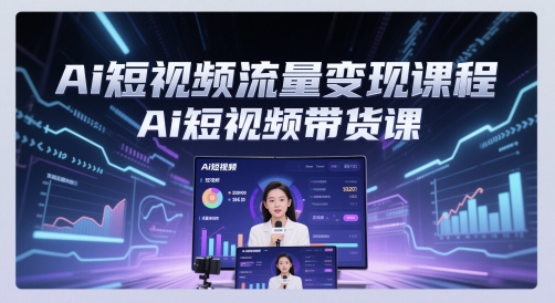 Ai短视频流量变现课程，Ai短视频带货课-一起发