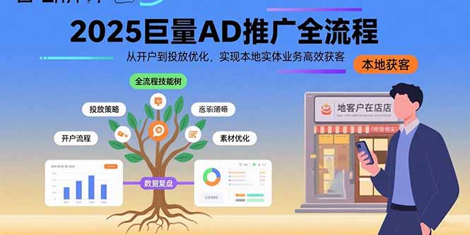 （15608期）2025巨量AD推广全流程，从开户到投放优化，实现本地实体业务高效获客-一起发