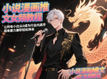 小说漫画推文女频教程,让所有小白从0成为行业内高手,简单暴力兼职轻松挣米-一起发