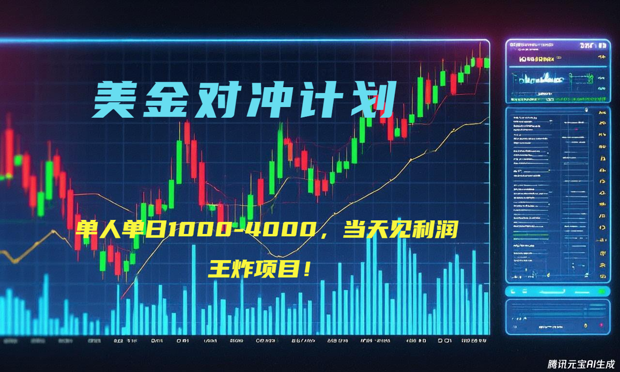 （15333期）2025年最暴力项目“美金先登计划”最新最强对冲战法，每日实际收益1K-4K-一起发