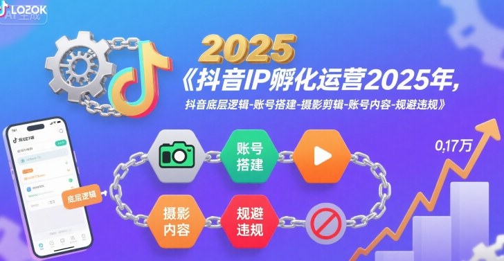 抖音IP孵化运营2025年,抖音底层逻辑-账号搭建-摄影剪辑-账号内容-规避违规-一起发