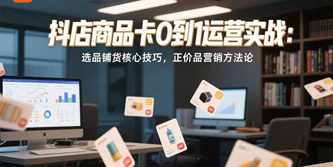 （15329期）抖店商品卡0到1运营实战：选品铺货核心技巧，正价品营销方法论-一起发