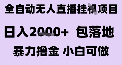 最新全自动抖音无人直播挂G项目,日入2k+ 包落地暴力撸金,小白可做【揭秘】-一起发