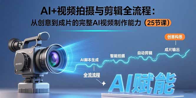 （15612期）AI+视频拍摄与剪辑全流程：从创意到成片的完整AI视频制作能力（25节课）-一起发