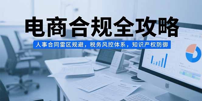 （15377期）电商合规全攻略，人事合同雷区规避，税务风控体系，知识产权防御-一起发
