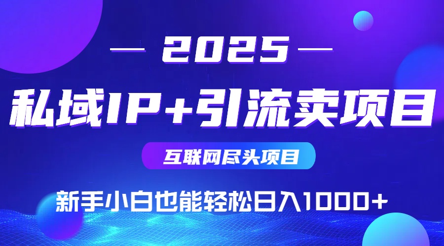（15531期）2025网创尽头项目，私域IP+引流，新手小白也能在家日入1000+-一起发