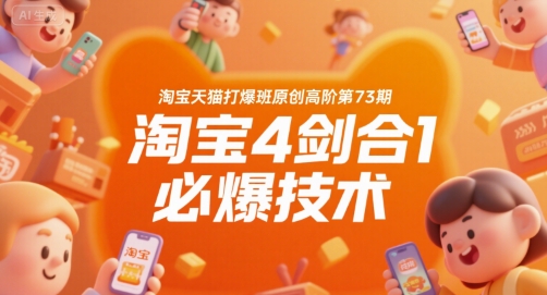 淘宝天猫打爆班原创高阶第73期,淘宝4剑合1必爆技术-一起发
