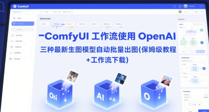ComfyUI 工作流使用 OpenAI 三种最新生图模型自动批量出图(保姆级教程+工作流下载)-一起发