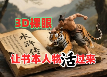 书本人物裸眼3D视频，新的玩法，流量超猛，保姆级教程-一起发