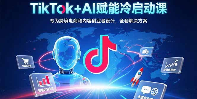 （15561期）TikTok+AI赋能冷启动课：专为跨境电商和内容创业者设计，全套解决方案-一起发