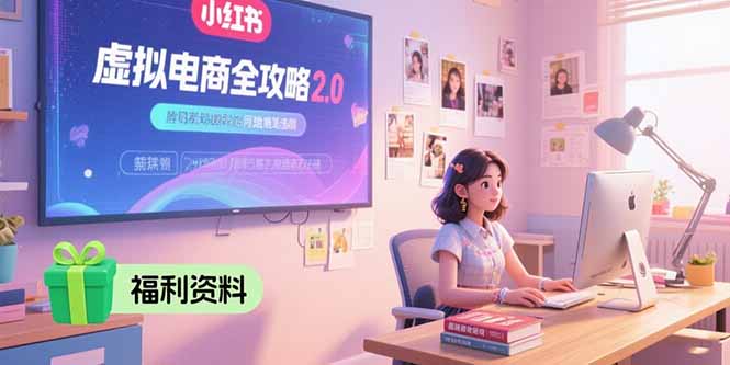（15387期）虚拟电商全攻略2.0，开店选品实操流程，账号定位、货源发布、笔记发布技巧-一起发