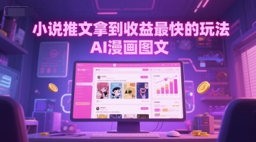 小说推文拿到收益最快的玩法,AI漫画图文-一起发