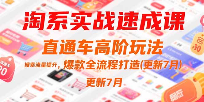 （15374期）淘系实战速成课，直通车高阶玩法，搜索流量提升，爆款全流程打造(更新7月)-一起发