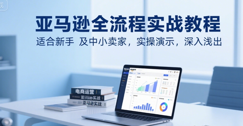 亚马逊全流程实战教程,适合新手及中小卖家,实操演示,深入浅出-一起发